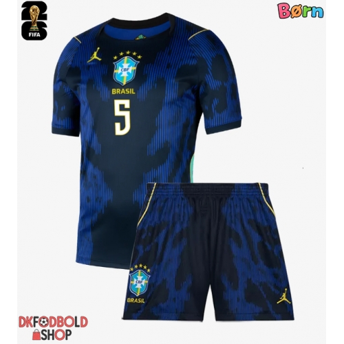 Brasilien Casemiro #5 Udebanesæt Børn VM 2026 Kort ærmer (+ korte bukser)